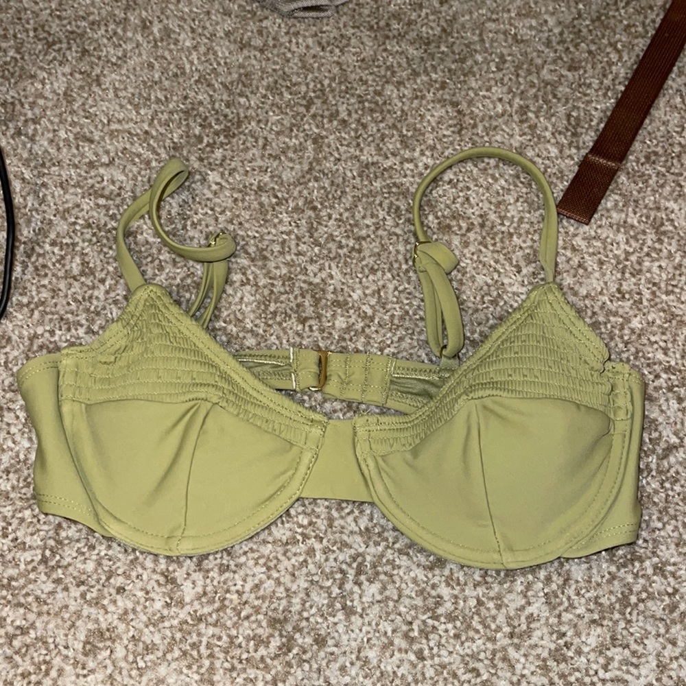 Green underwire Bikini top